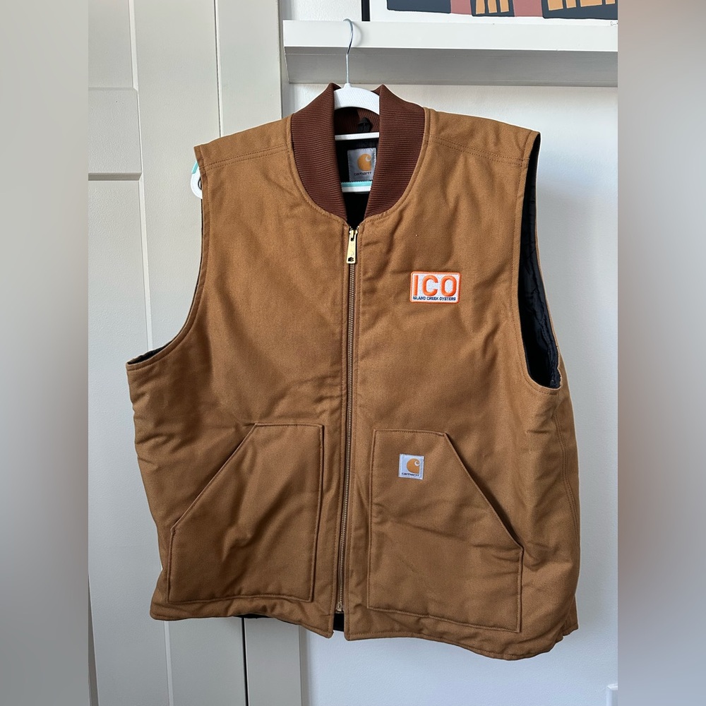 XL Carhartt Canvas Insulated Brown Vest